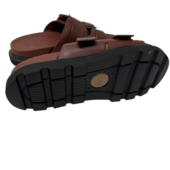 UGG Capitola Buckle Men’s Size 9 Slides Brown Full-Grain Leather Sandals  New main image 7